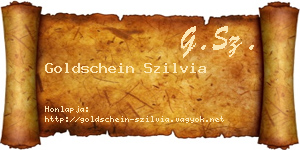Goldschein Szilvia névjegykártya